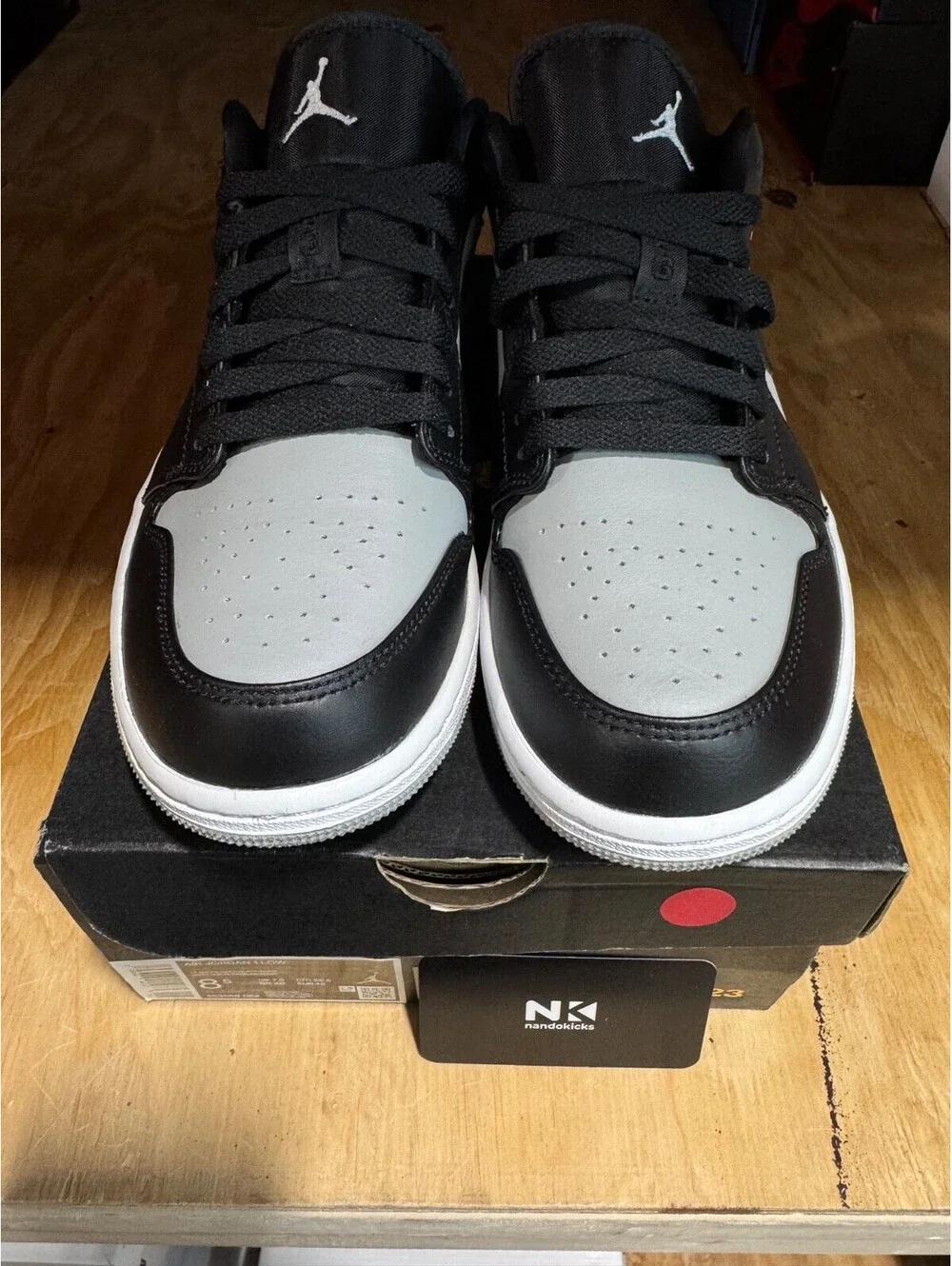 Air Jordan 1 Retro Low 'Shadow Toe' 553558-052 Size 8.5M